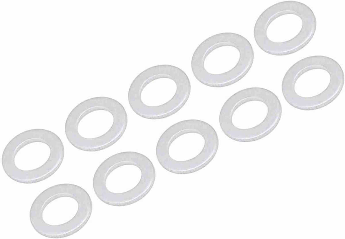 O-Ring en Rubber Washer Set van 10 Stuks voor 14mm Aluminium Olie Afvoerplug - Perfect voor Sanitair en Auto Reparaties