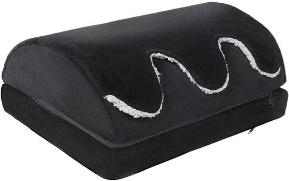Voetsteun onder bureau - Beensteun kruk - Ergonomisch zitten - Traagschuim met warme zak - 48.41 x 33.2 cm - Grijs