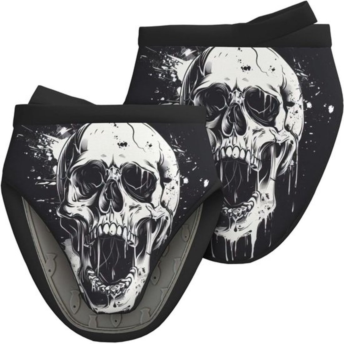 Ovenwanten Horror Print - Siliconen Handschoenen - Keuken Bescherming - Hittebestendig tot 260°C - 159 x 159 cm - Zwart