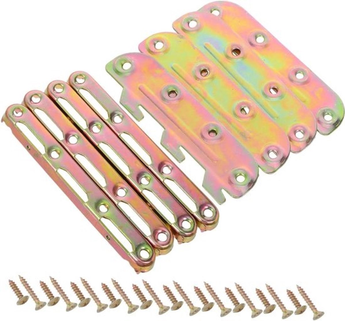 Bedframe Bevestigingsbeugels - Bedrail Haken Systeem - Bed Stabiliseren - Sterk Haaksysteem - 5.11 x 0.63 inch - Multi