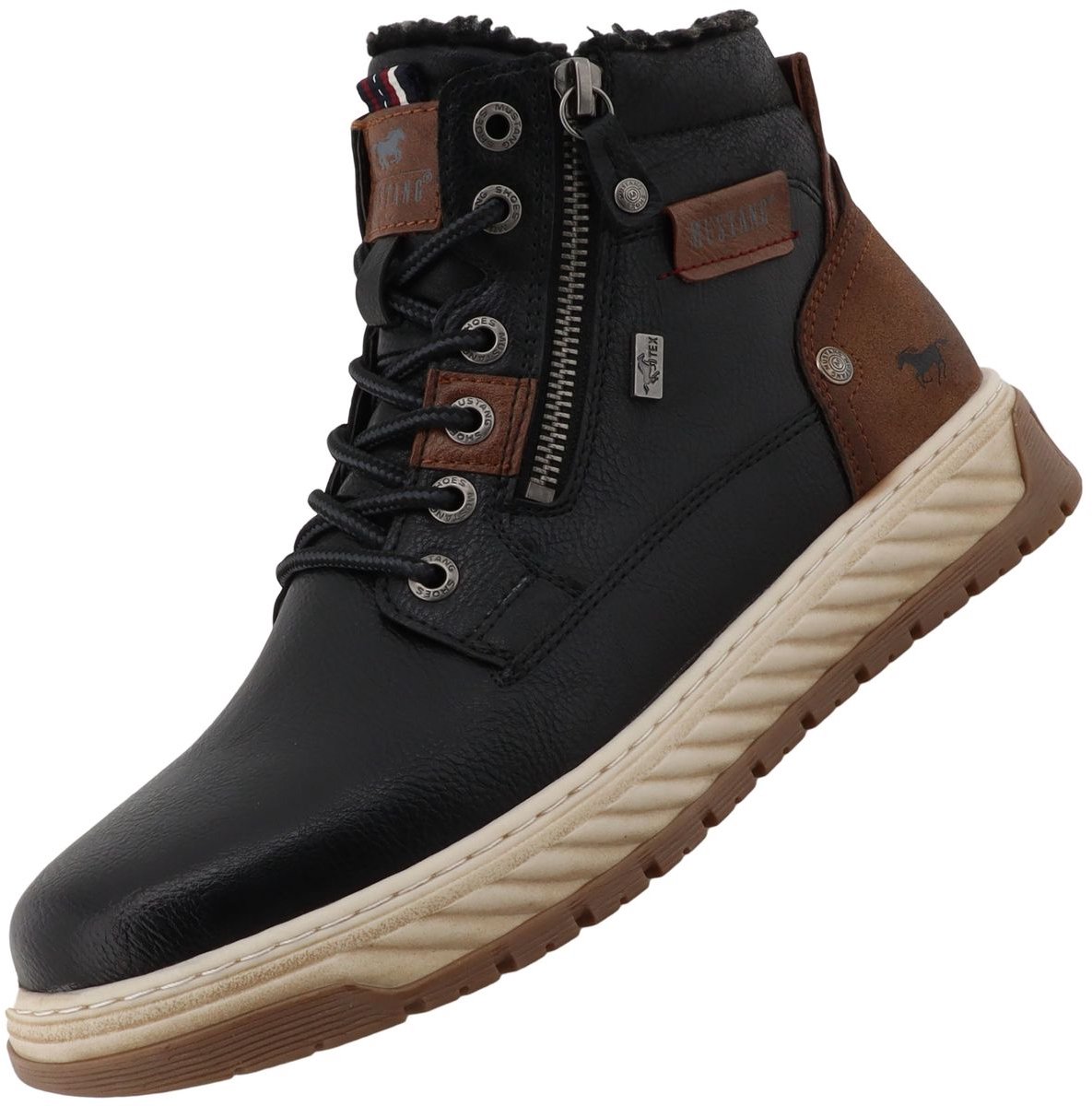 Mustang heren Tex-laarzen, gevoerd, zwart 36M0011001-black