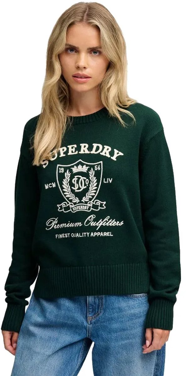 Superdry Heritage Graphic Trui Dames Sweaters Groen
