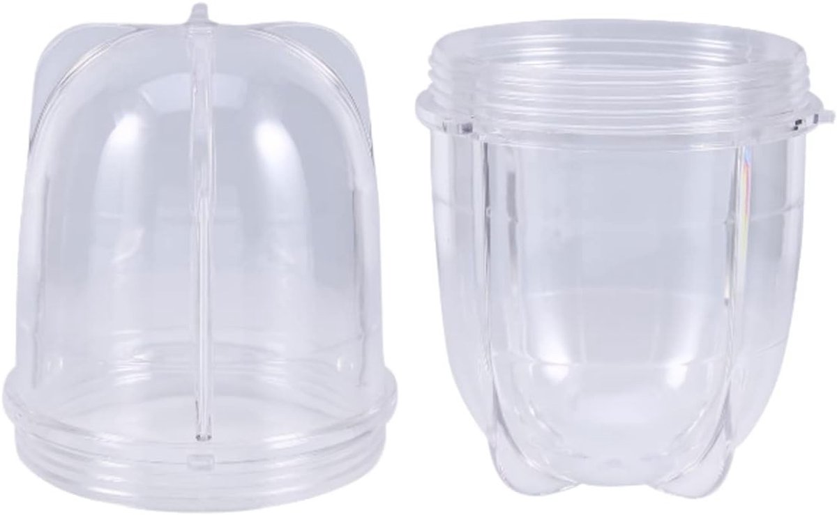 Vervangende Plastic Juicer Cups - 2 Stuks Blender Onderdelen voor Smoothies en Sapjes, Transparante Kunststof Cups