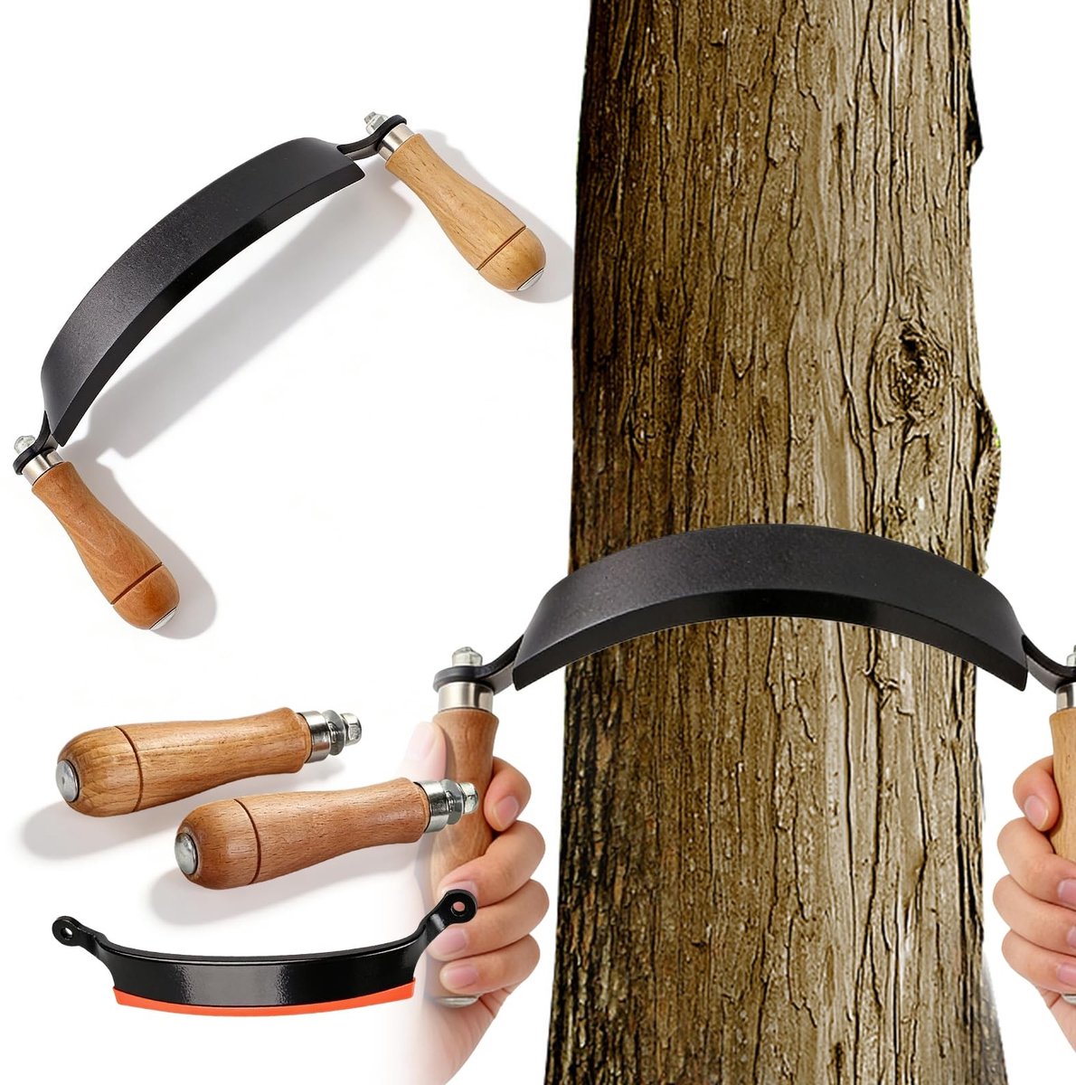 Houtschaafmes - 25.4 cm met Ergonomische Houten Handvatten