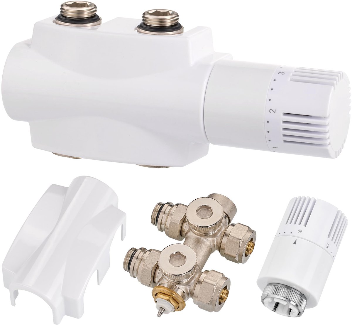 Combinatieventiel met deksel - Thermostaat en radiateuraccessoires