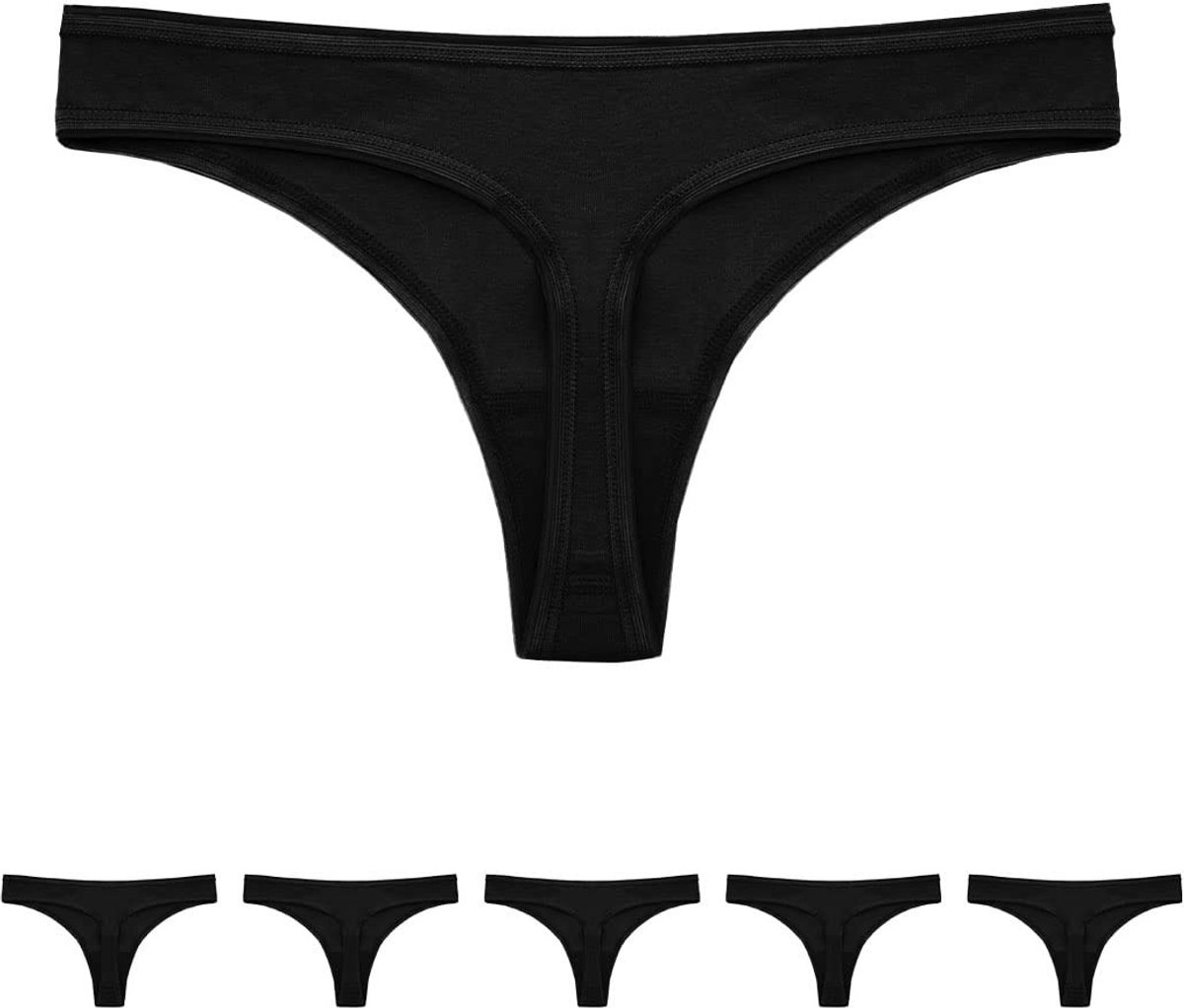 Dames Thong Ondergoed - Set van 5 Katoen Ademend