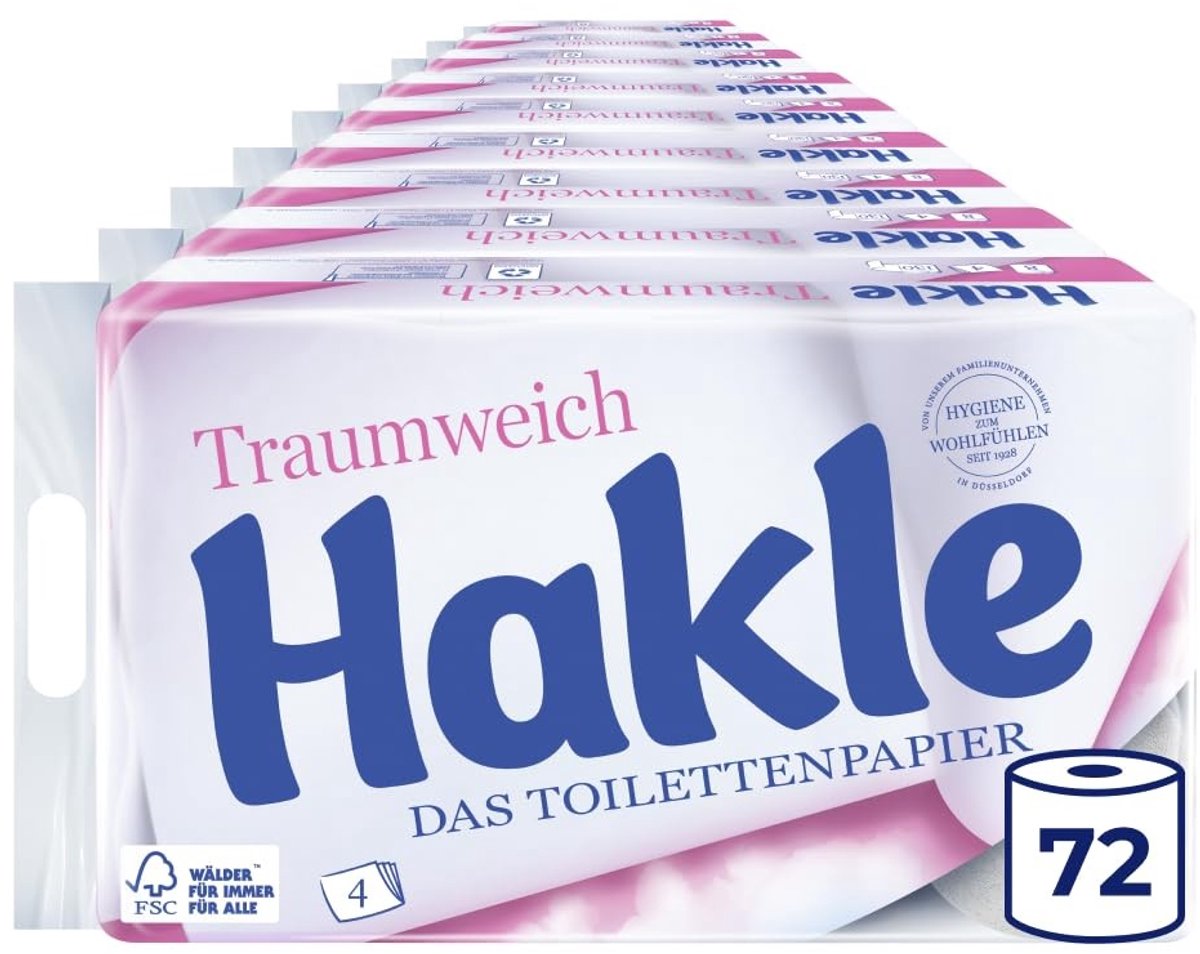 Toilettenpapier - 72 Rollen van 4 Laags Witte Bladen