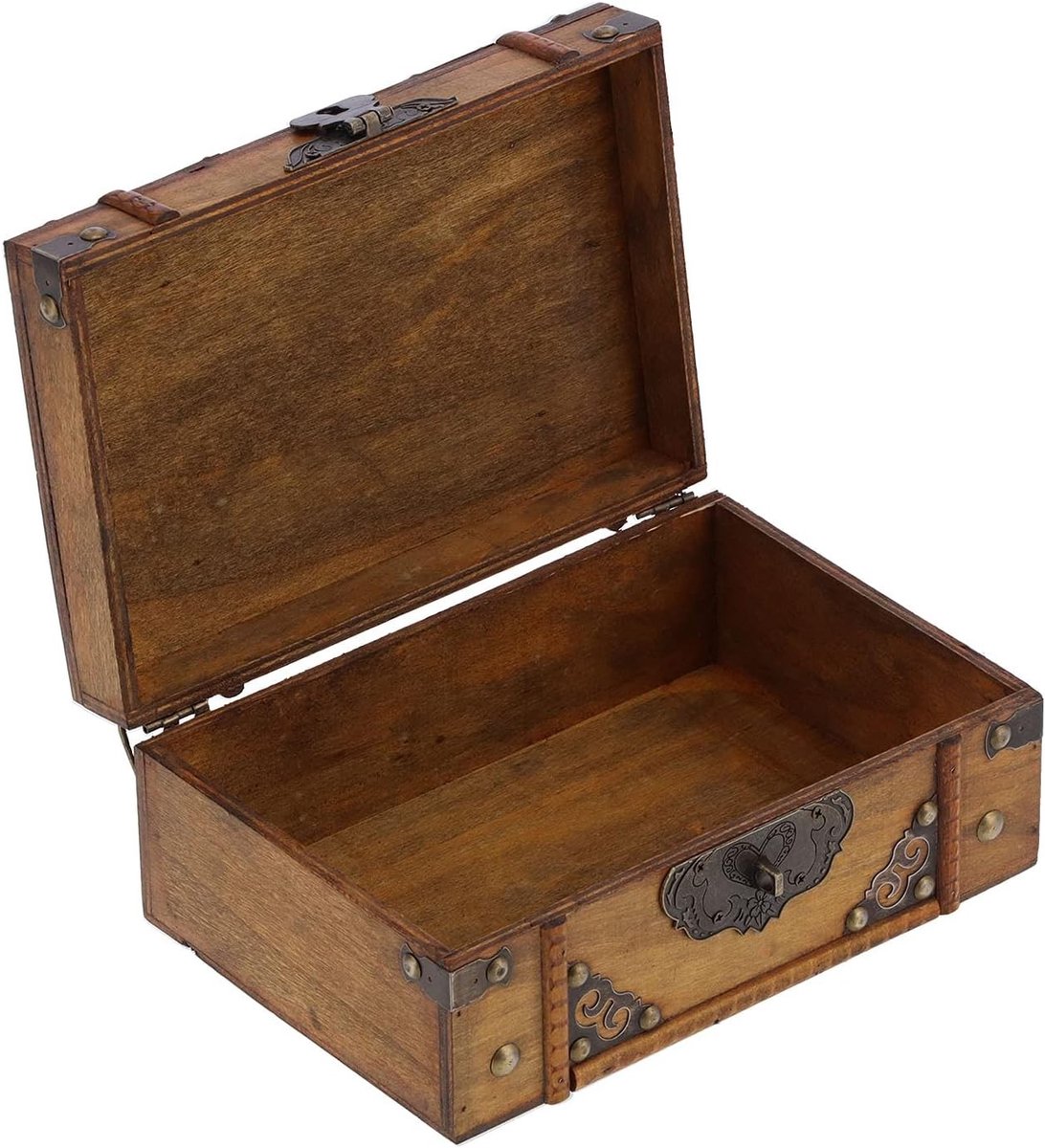 Decoratieve Houten Opbergdoos met Deksel, Kleine Kist voor Thuisdecoratie en Organisatie, Ideaal voor Sieraden en Accessoires