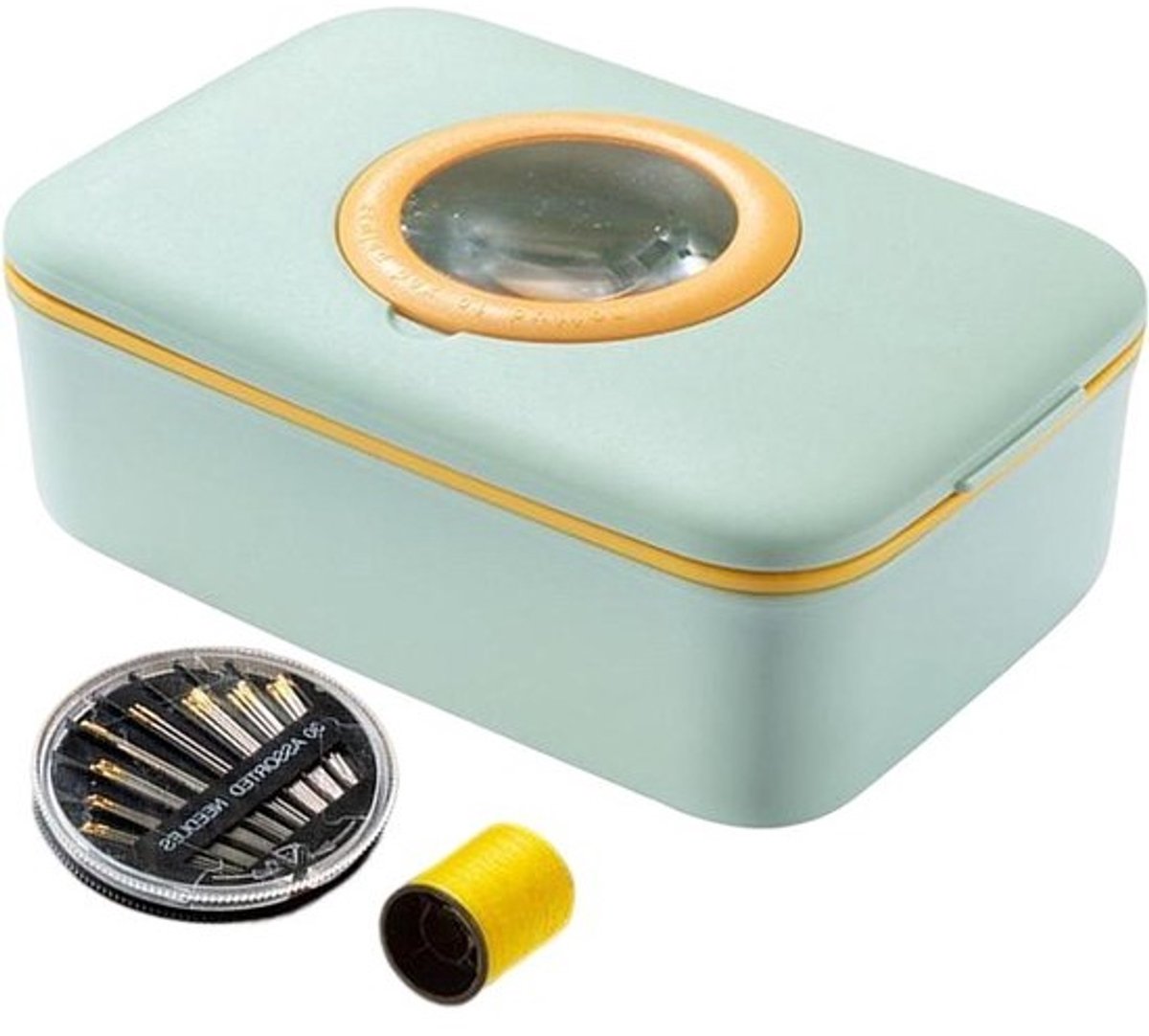 Reis Naaiset - Naaiaccessoires Set - Snel Reparen - Vergrootglas Inclusief - Compact Etui - Blauw