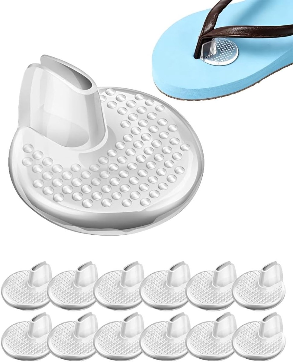 Teenslipper bescherming met antislip siliconen pads – 6 paar voor comfort, blaarpreventie en irritatievermijding in de zomer