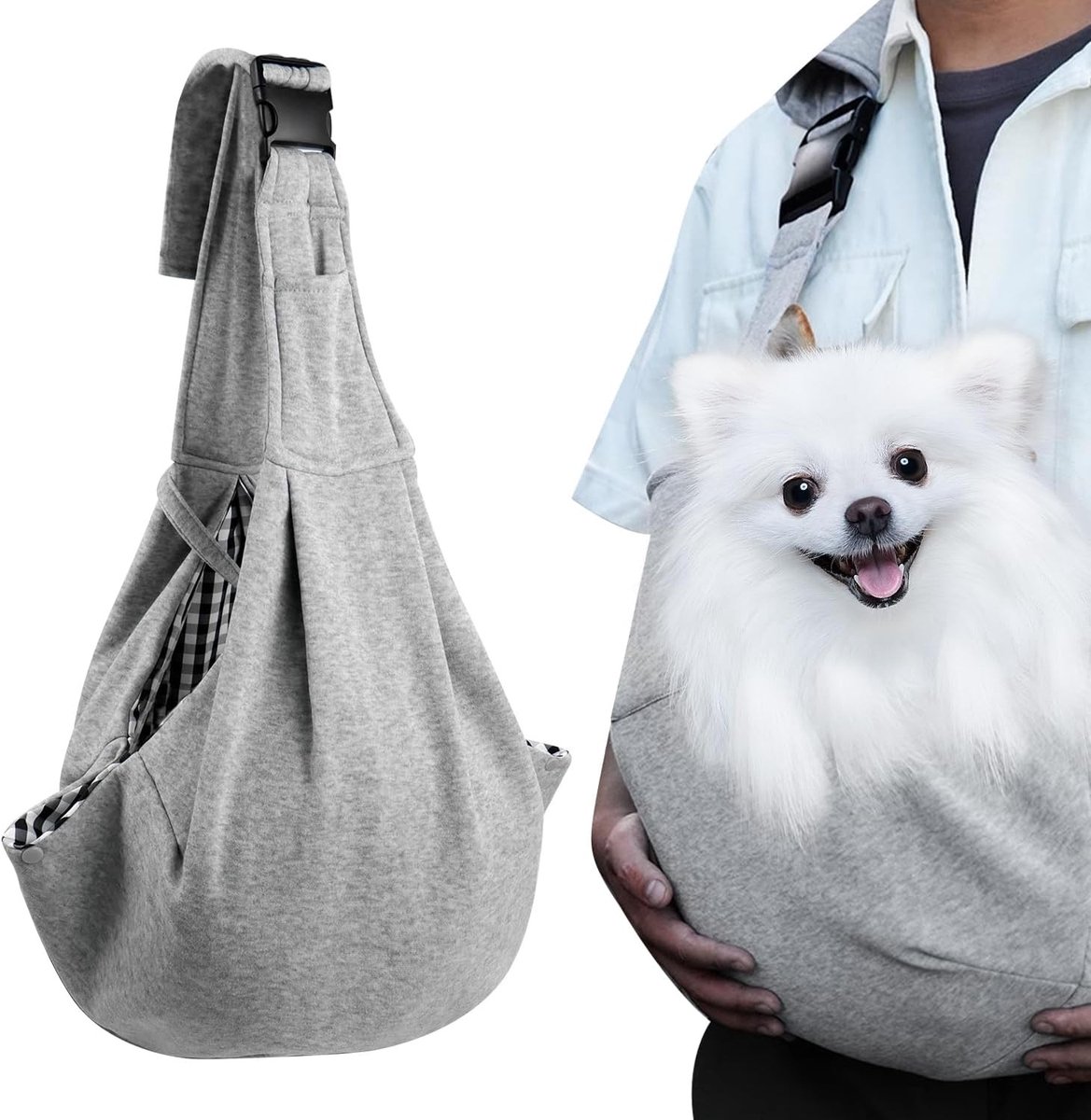 Duurzame Dierenvervoer Tas voor Honden en Katten - Ideaal voor Buitenactiviteiten, Weekenduitstapjes en Wandelen met Huisdieren - Grijs
