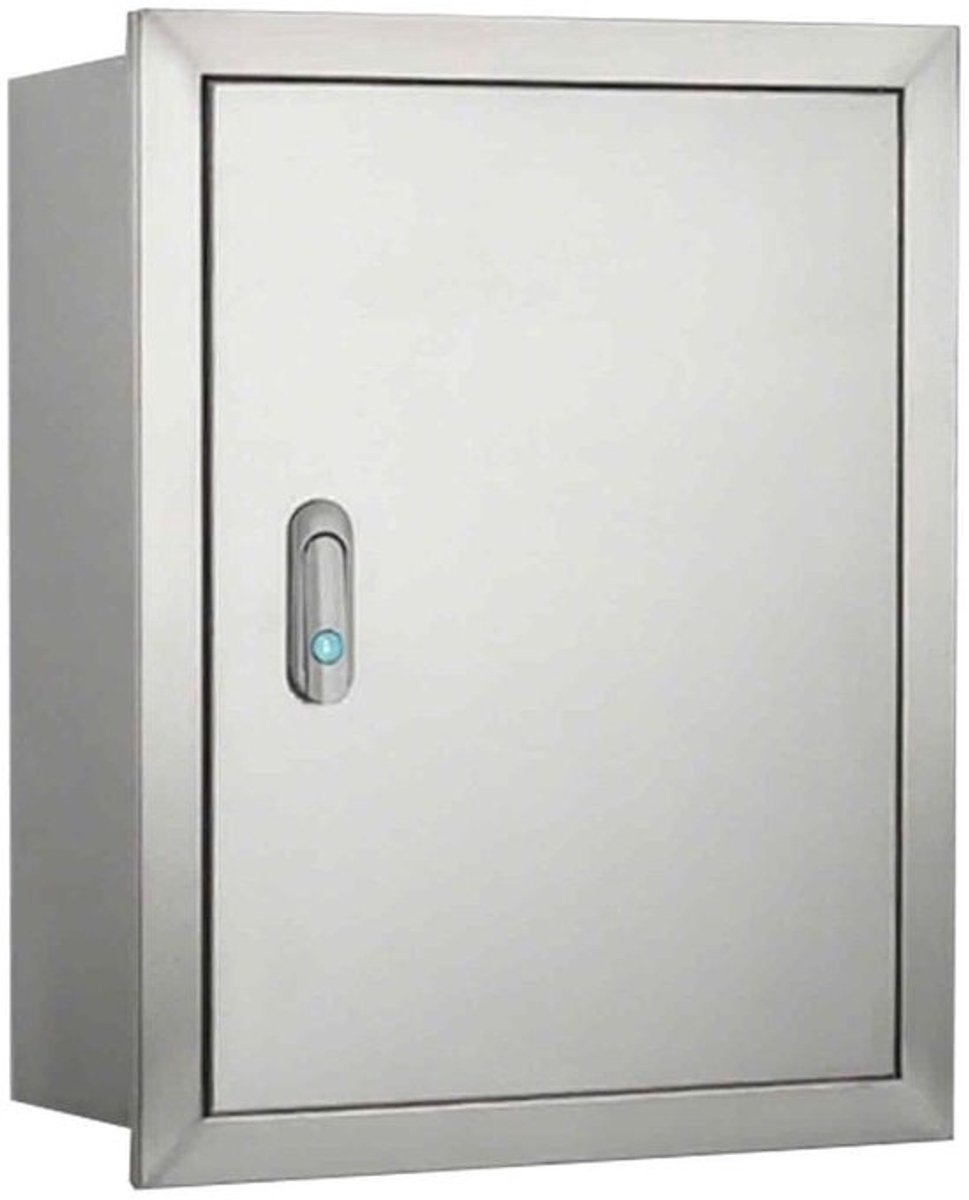 Inbouw Aansluitdoos - Verdeelkast Buiten - Elektrische Beveiliging - Roestvrij Staal IP65 - 30x40x16cm - Zilver