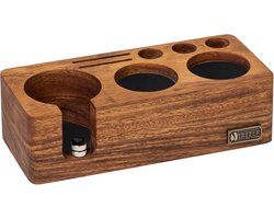 Verstelbaar Espresso Tamper Station 58 mm van Walnoot - Barista Accessoires voor Thuis, Tamp Station en Sieve Carriers
