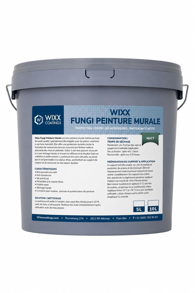 Fungi Wall Paint Matt - 5L - 7035 Lichtgrijs