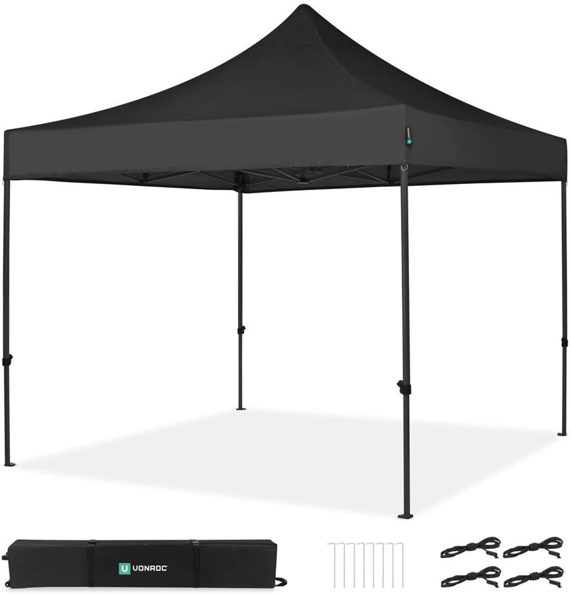 Vouwtent 3x3m - Waterdicht en UV-bescherming - Zwart