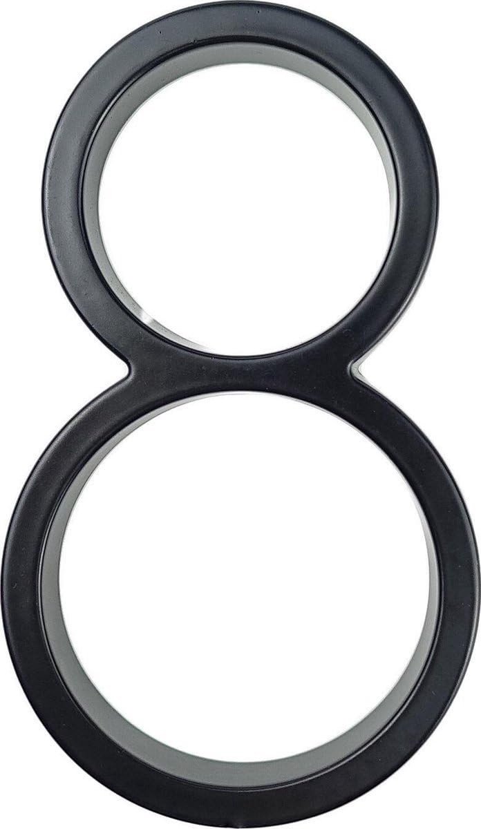 Huisnummer 8 - Modern - 125 mm Hoog - Zwart