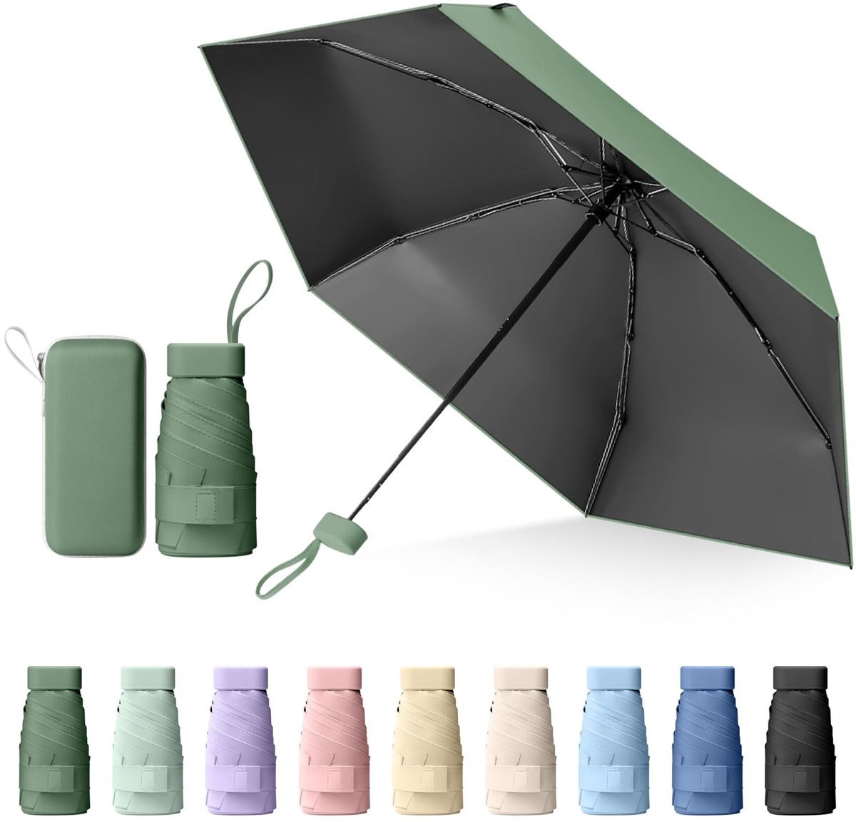 Compacte Reisparaplu - Winddicht met Capsule Cover