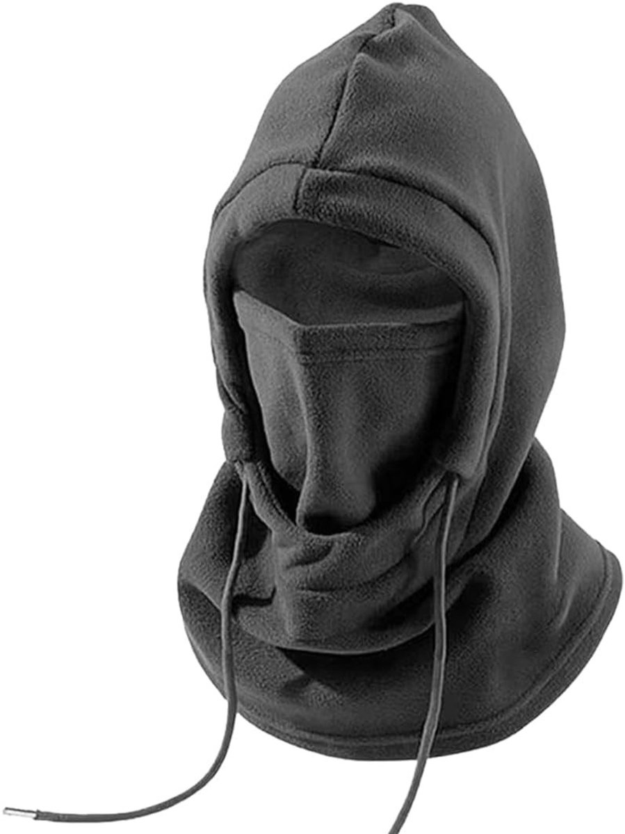 Winddicht Thermisch Fleece Balaclava voor Skiën en Winteractiviteiten - Multifunctioneel Gezichtsmasker, Unisex, Warm en Ademend met Zware Nekbescherming in Grijs
