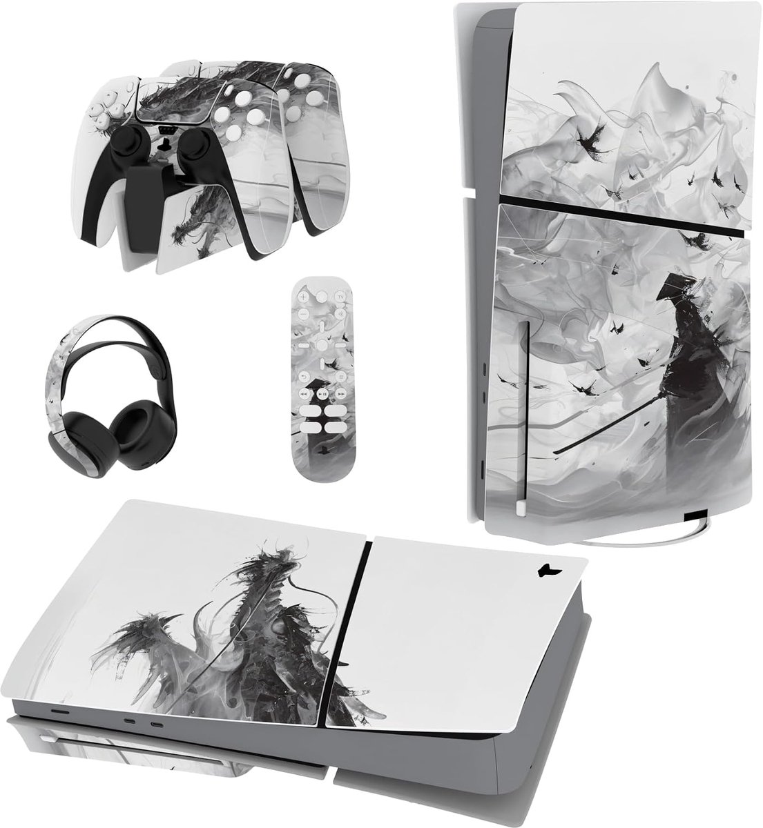 Vinyl Skin Stickerset - Geschikt voor PS5 Slim Disc Edition