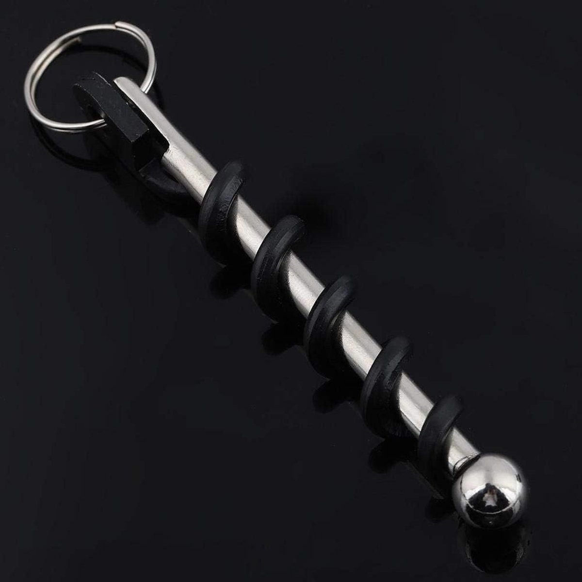 Multifunctionele Mini Flessenopener van Roestvrij Staal met Sleutelhanger voor Buitengebruik en Reizen