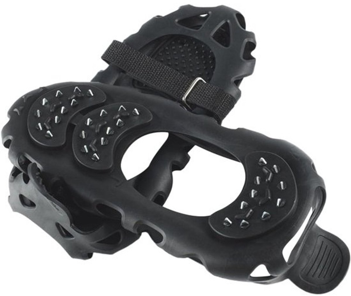 Sneeuwspikes Met 30 Tanden - Antislip Ijsklauwen - Veilig Lopen - Roestvrijstalen Spikes - Maat M/L - Zwart