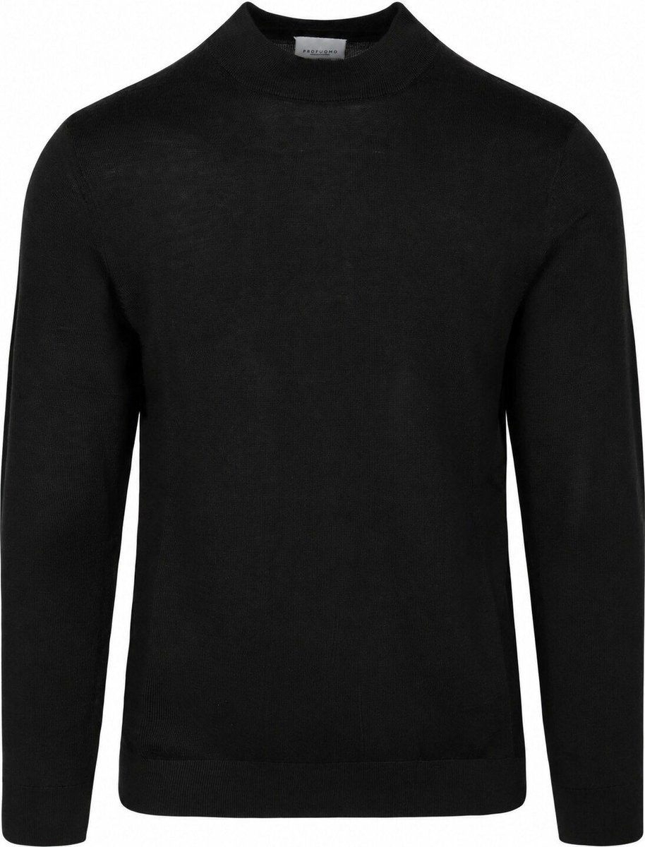 Profuomo Turtleneck Trui Merinowol Zwart - Maat L - Heren - Pullover