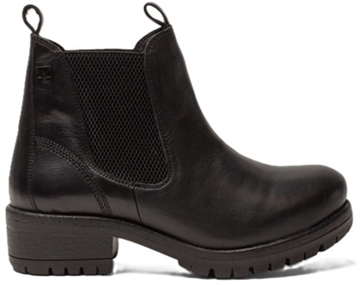 Lazamani dames chelsea boots zwart leer