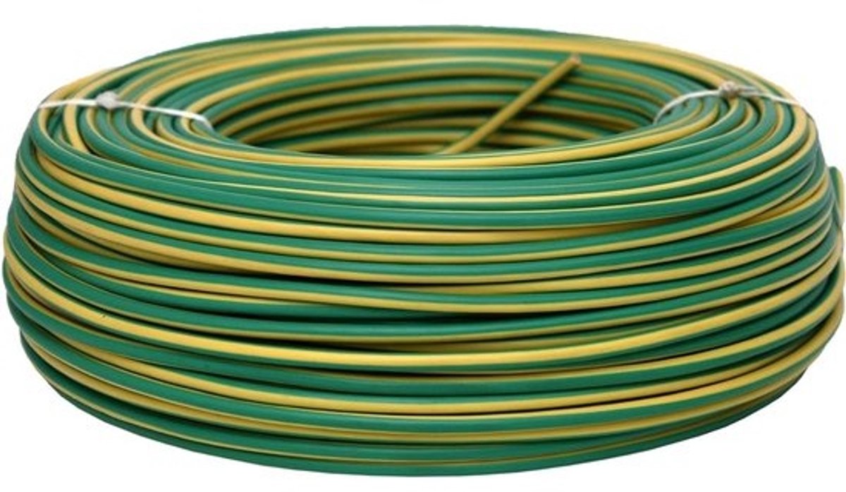 Elektrische Kabel - Installatiekabel - Bedrading Aanleggen - Hoge Kwaliteit - 100 m 15 mm² - Groen