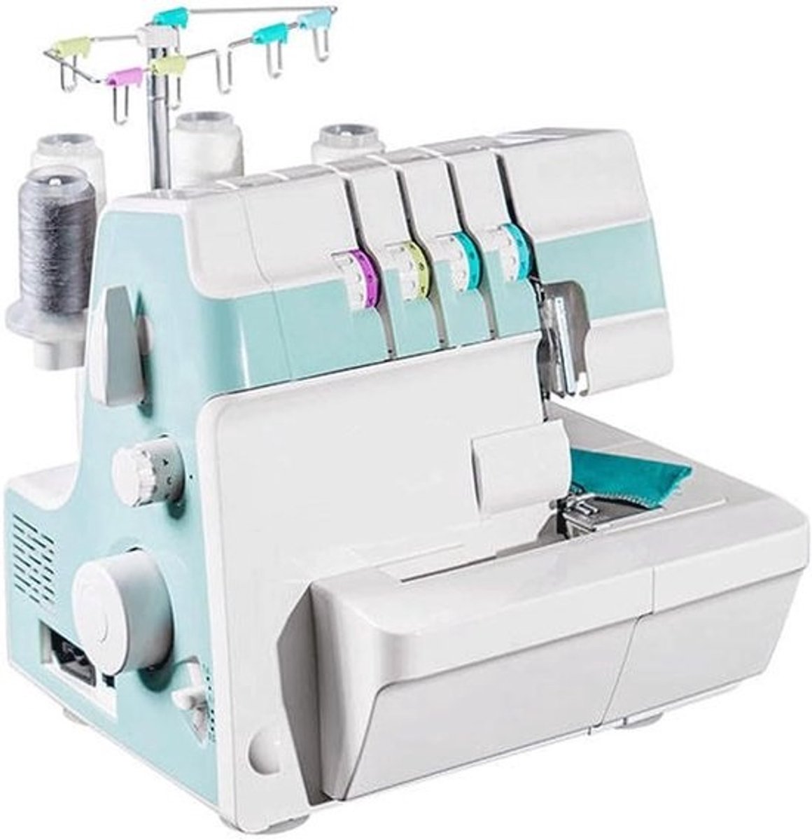 Coverstitch Overlockmachine - Naaimachine Coverstitch - Kleding Maken - 2-3-4 Naald Opties - 330x150x260mm - Wit
