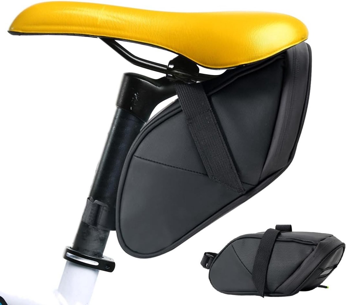 Compacte Waterdichte Fietszadel Tas met Reflecterende Elementen voor Mountainbikes en Racefietsen - Ideaal voor Fietstochten en Outdoor Activiteiten