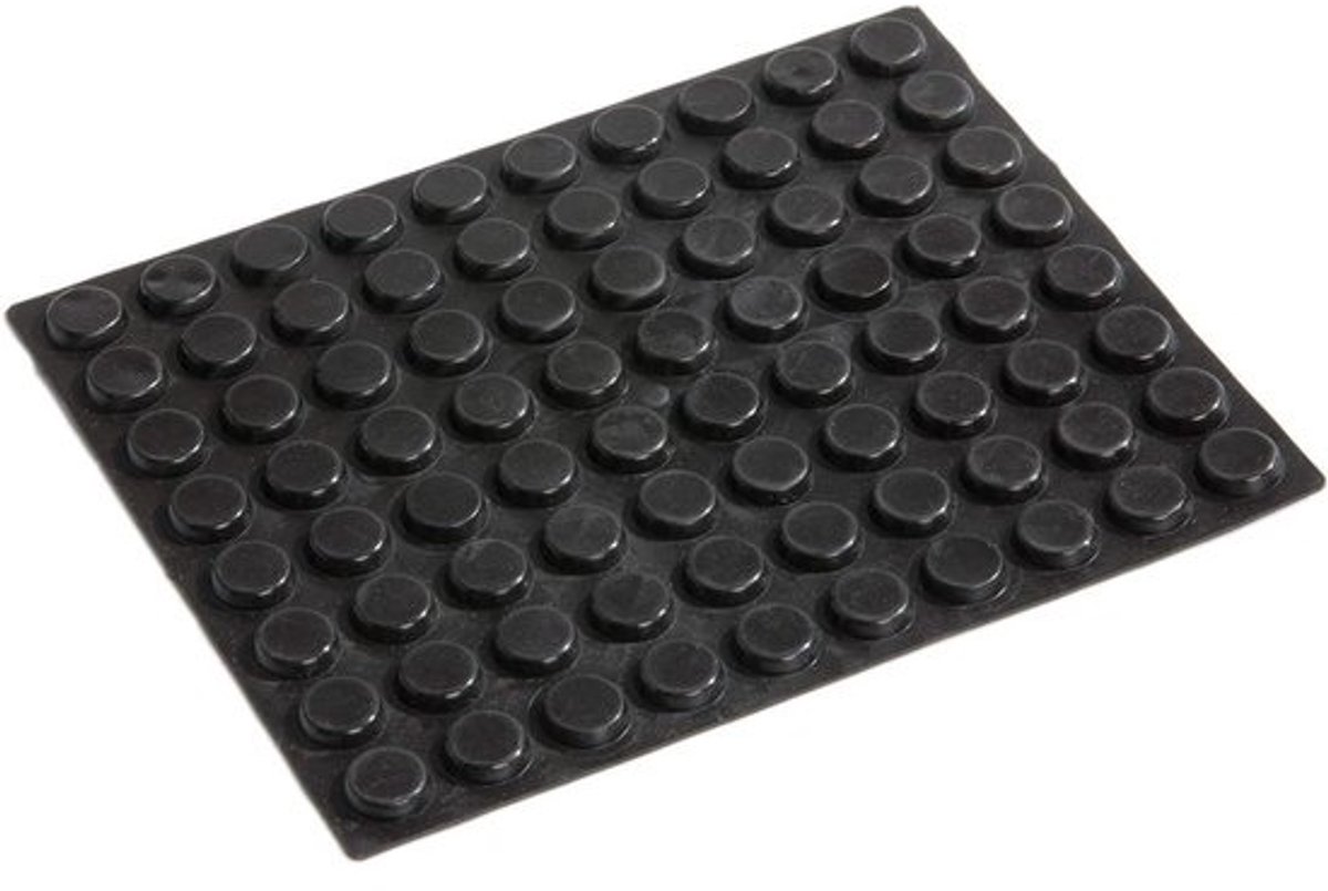 Zelfklevende Aanslagbuffers - Rubberen Stoppers Plakken - Meubels Beschermen - Zacht Dempend Materiaal - 80 stuks - Zwart