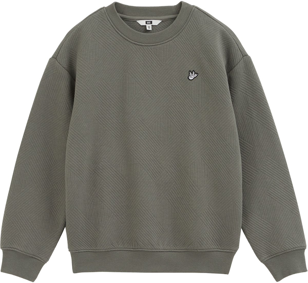 WE Fashion Jongens sweater met structuur en embroidery