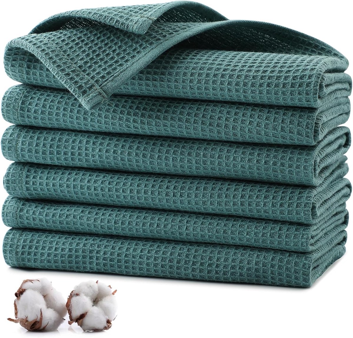 Thijox - Theedoeken 100% Katoen 35x35 cm - Absorberende Keukenhanddoeken - Zachte Dikke Premium Wafeldoeken - Vaatdoeken - Poetsdoeken - Machinewasbaa