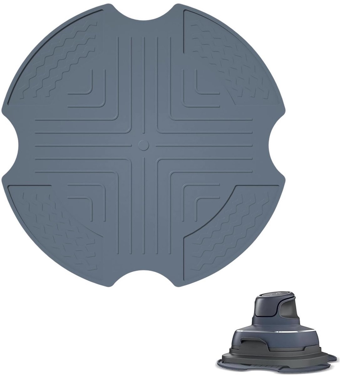 Inovra - Siliconen mat voor luchtfriteuse voor Ninja Crispi, hittebestendige mat, antislip siliconen onderzetter voor luchtfriteuse voor koffiezetapparaten en ovens