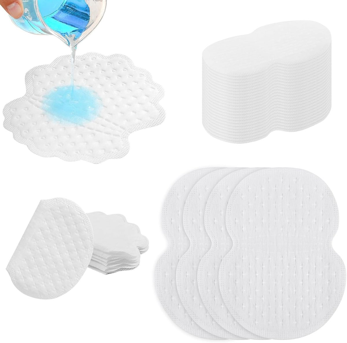150 Stuks Ademende Onderarm Pads voor Vrouwen en Mannen - Onzichtbare Zweetpads, Katoenen Anti-Zweet Oplossing, Ideaal voor Dagelijks Gebruik