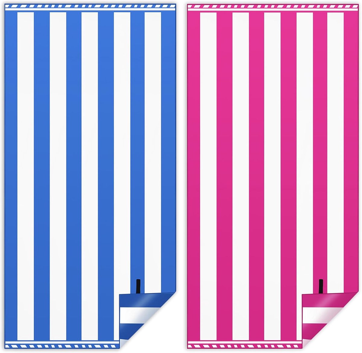 XXL Microvezel Strandhanddoek Set van 2 (90x180 cm) - Sneldrogend en Zandvrij