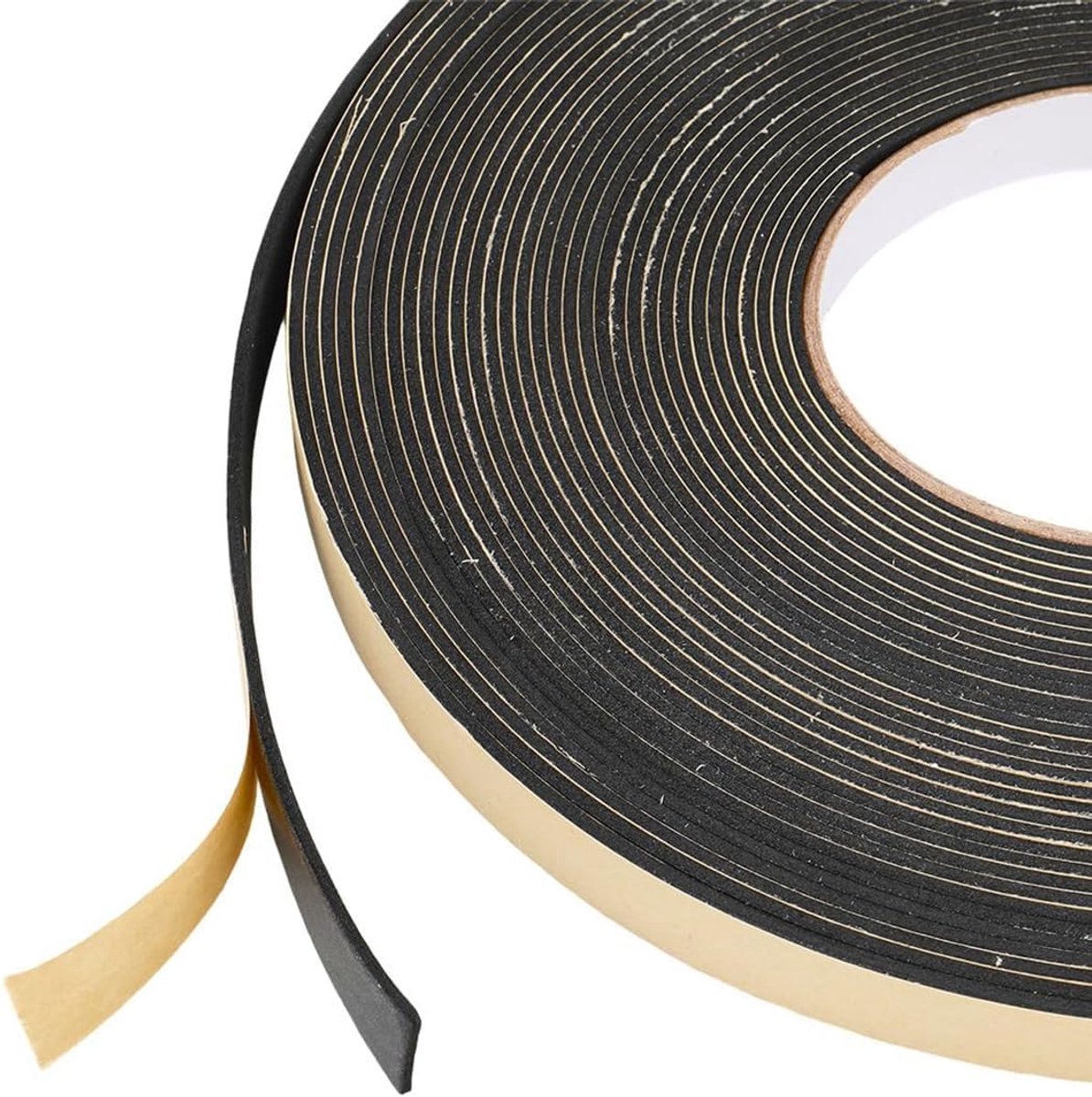 SnelShoppen - EPDM Lijm Sealtape voor Ramen en Deuren, Zwart, 10 m Lang, 10 mm Breed, 1 mm Dik, Zelfklevend, Geluidsisolatie, Warmte-isolatie