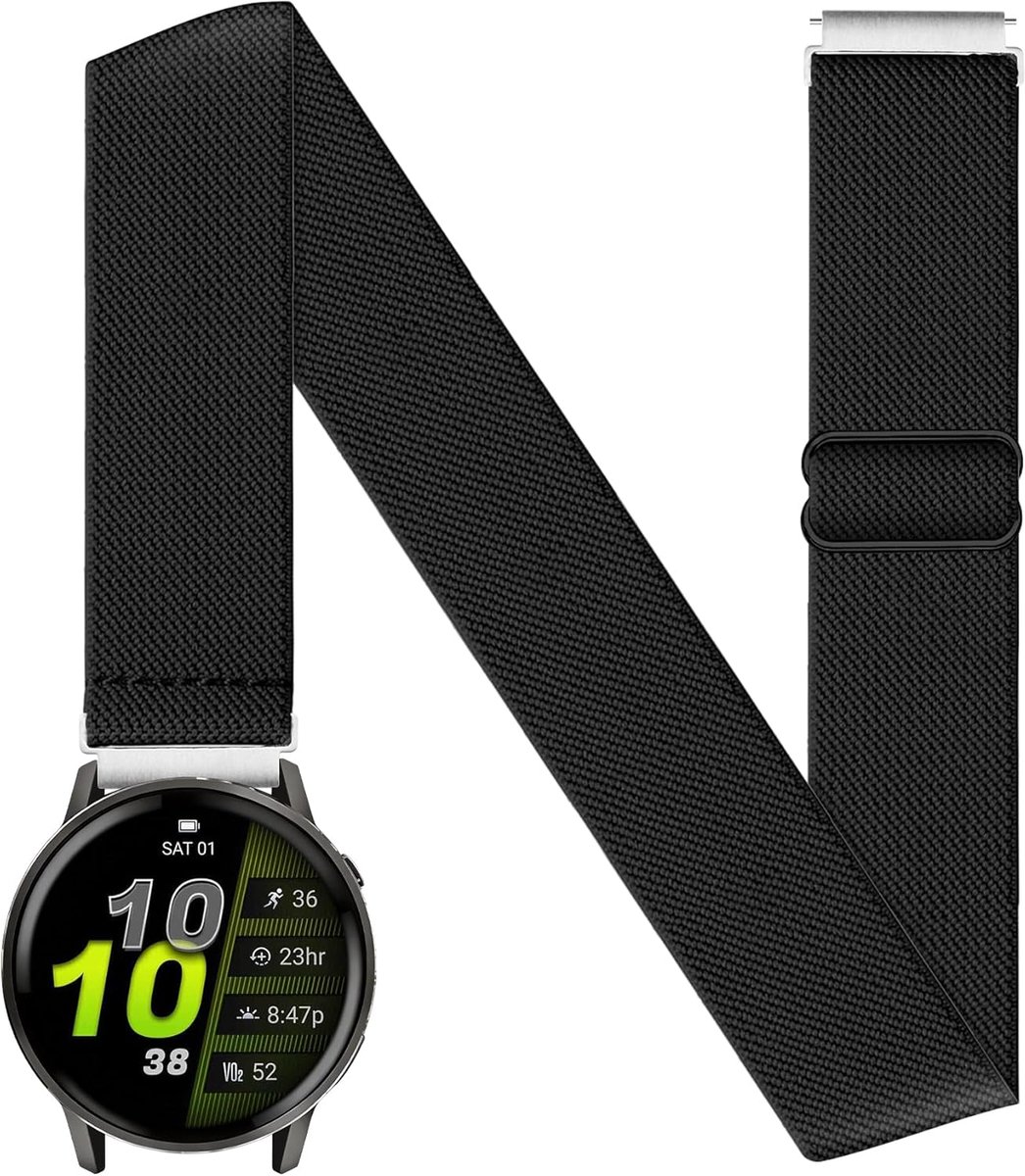 Stretchband 18 20 22mm - Enkelvoudig/Arm - Rekbaar - Ideaal voor Garmin horloges - SnelShoppen