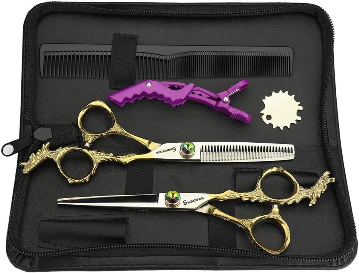 Professionele Kappersschaar 6/7/8/9 inch - Haar Knippen en Verfijnen met Japanse 440C Staal en Draak Handvat