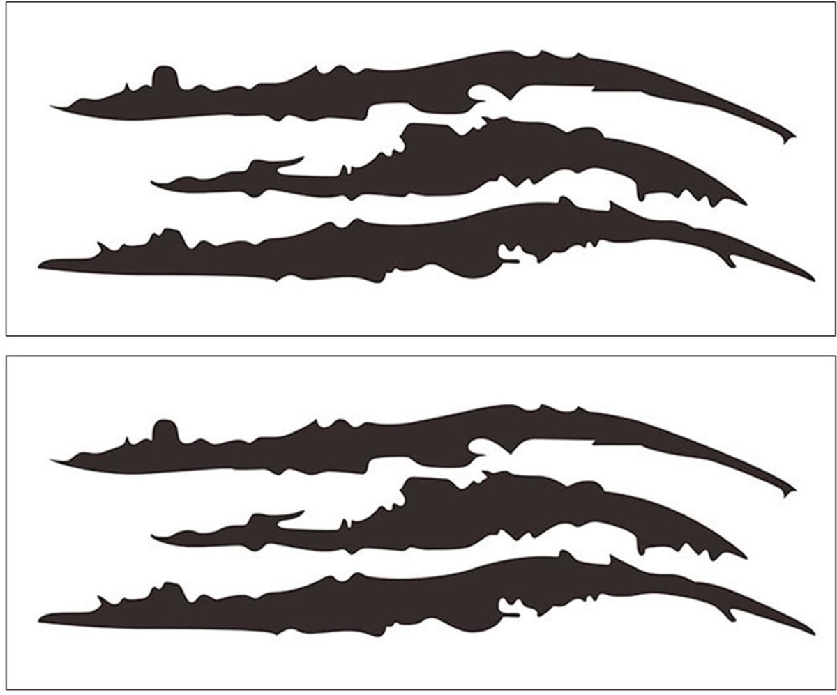 Dailygoods - Autostickers Krassen Klauwen - 2 Stuks, Zwart, Decoratieve Tuning Stickers voor Auto