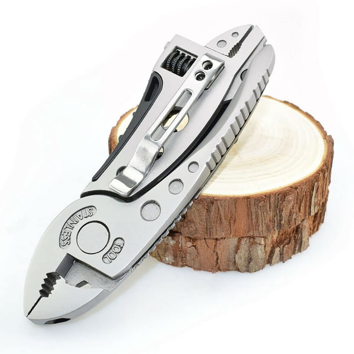 Dailygoods- Multitool Draagbaar - Verstelbare Tang - Roestvrij Staal - Multifunctioneel - Nooduitrusting - Geschikt voor Kamperen - Multifunctioneel Gereedschap