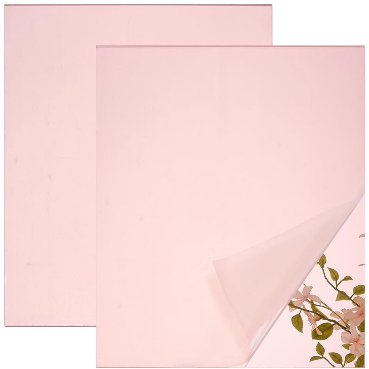 Dailygoods- Acrylvel 25 x 20 cm - Spiegel - Roségoud - Reflecterend - Veiligheidsvrij - Dikte 3 mm - Kunststofplaat