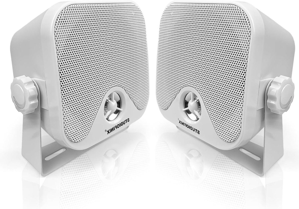 Maritieme Luidsprekers - Waterdichte Audio - Buiten Geluid - IP66 Waterdicht - 4 Inch - Wit