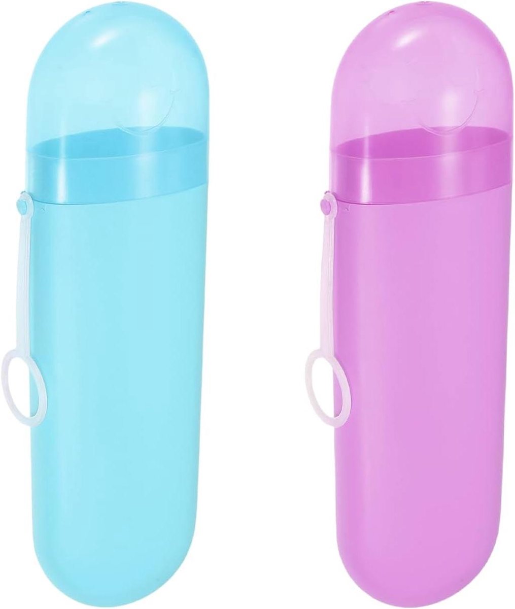 Tandenborstel Reistas - Reis etui - Hygiënisch opbergen - Compact formaat - 3 stuks - Multi kleuren