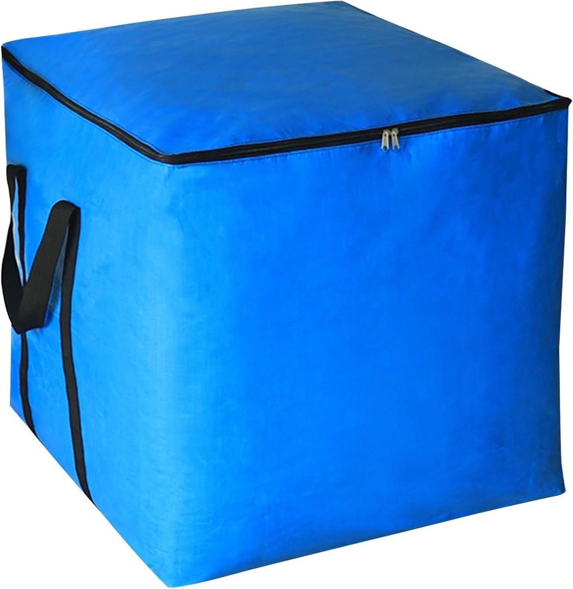 Opbergzak - Opbergbox Deksel - Verhuizen Opbergen - Inclusief Handvatten Rits - 125 Liter - Blauw