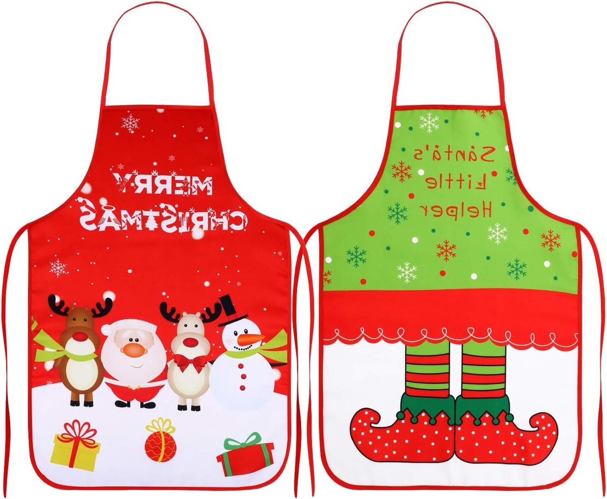 Kerst Schorten - Feestelijke Keukenschorten - Koken en Bakken - Set van Twee - 70 x 50 cm