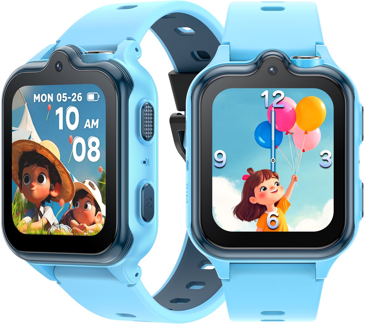 DOOGEE Anyscene S3 4G - GPS Horloge Kind - Smartwatch Kinderen - Video oproepen - Android OS - 1,72" inch HD Scherm - 2GB+16G - 900mAh - GPS/LBS/WiFi Locatie - Hartslag & Bloeddruk Monitor - IP68 Waterdicht - Geschikt voor iPhone en Android - Blauw