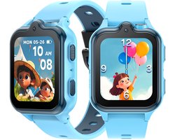 DOOGEE Anyscene S3 4G - GPS Horloge Kind - Smartwatch Kinderen - Video oproepen - Android OS - 1,72" inch HD Scherm - 2GB+16G - 900mAh - GPS/LBS/WiFi Locatie - Hartslag & Bloeddruk Monitor - IP68 Waterdicht - Geschikt voor iPhone en Android - Blauw