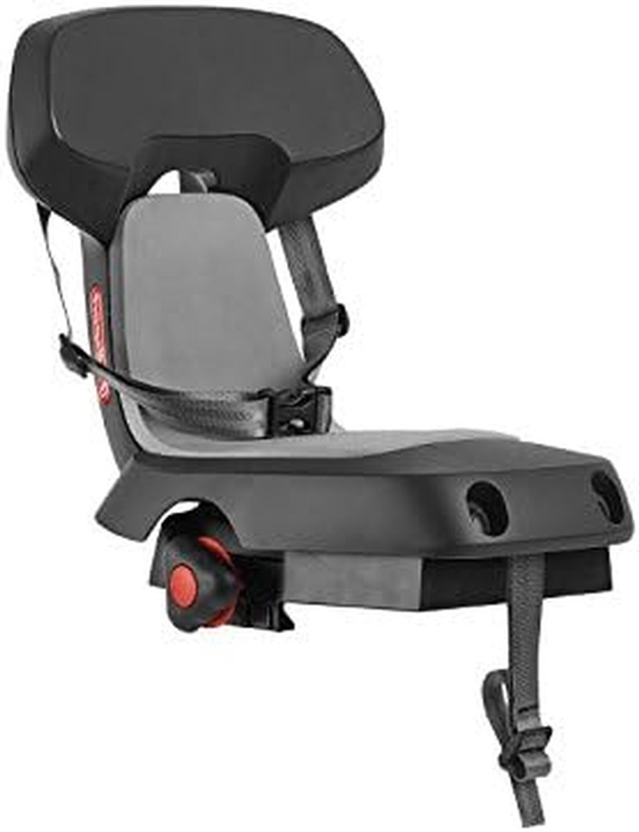 Kinderzitje Fiets - Fietsstoeltje Achter - Veilig Vervoer Kind - Kantelbaar 20 Graden - Max 22 kg - Zwart Grijs