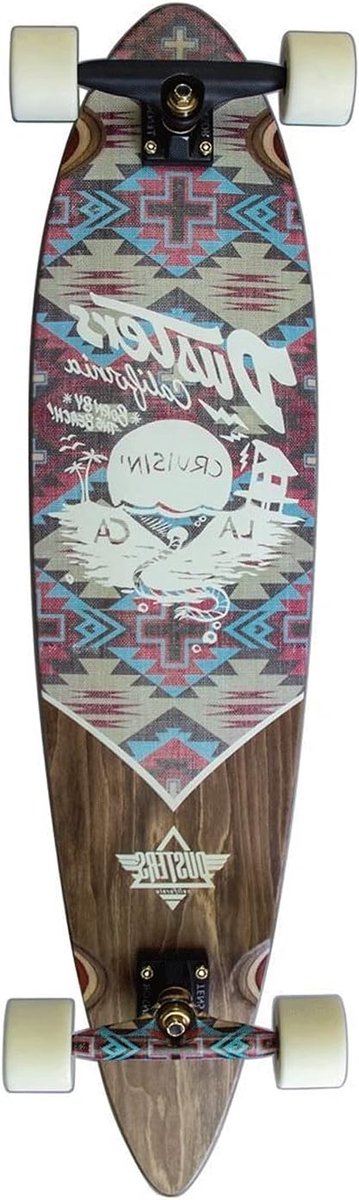 Longboard Skateboard Cruisen door stad 7-laags constructie 37 inch Meerkleurig